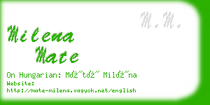 milena mate business card